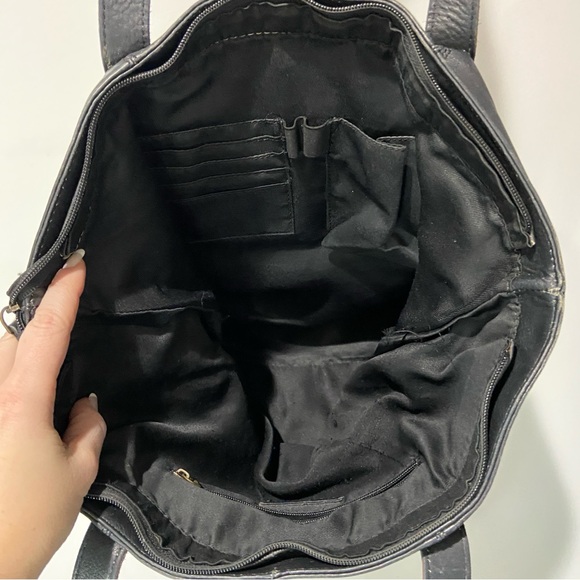 G H Bass & Co Large Tote Shoulder Bag Black Purse - Picture 7 of 11